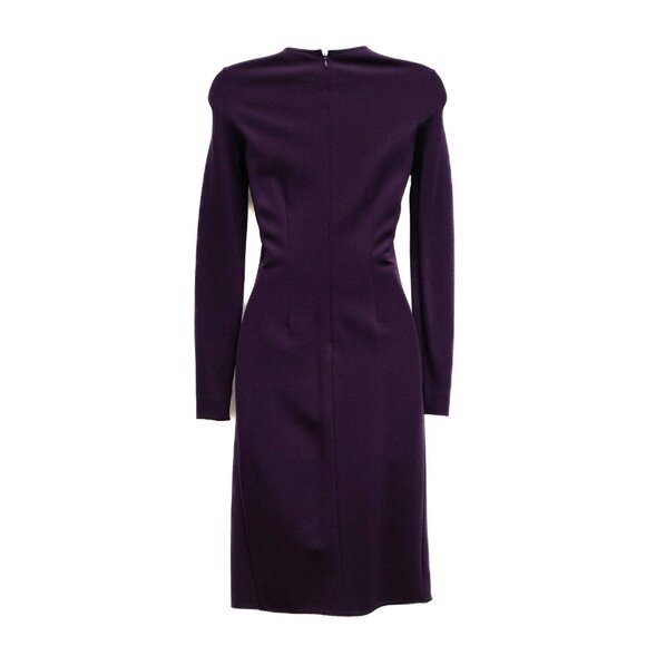 Stella McCartney Dress Sz 36 Plum Purple Pleated Asymmetrical Whimsigoth - Picture 4 of 9